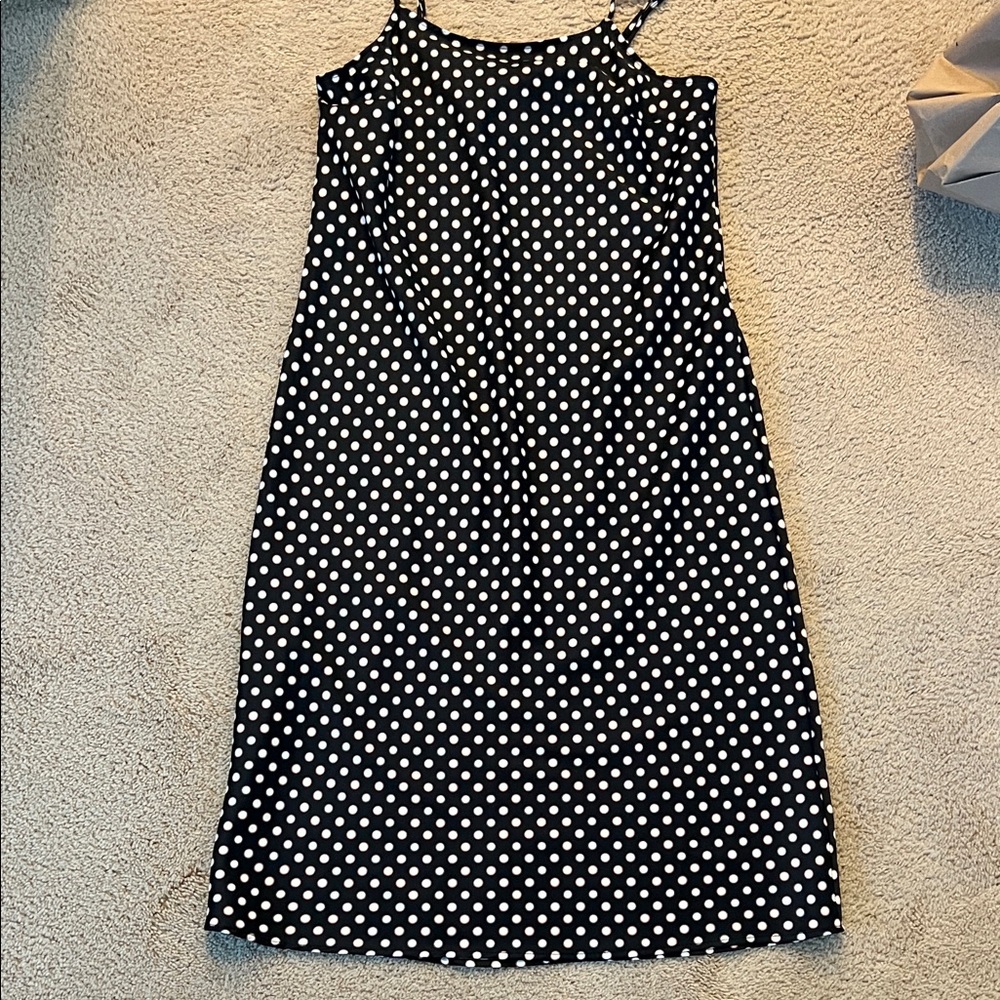 Colored Polka Dot Black and White Dress sz Medium